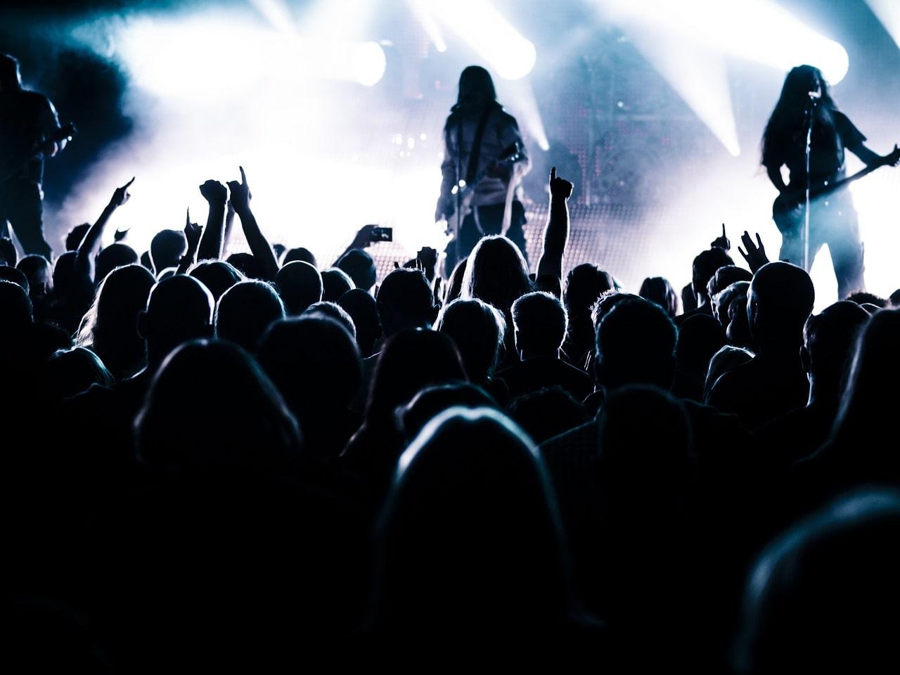 A view from the crowd of a Rock Concert