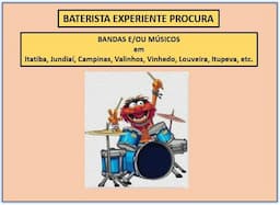 BATERISTA EXPERIENTE PROCURA BANDAS 