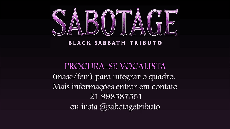 Procuro vocalista, fase Ozzy Osbourne , melhores anos !